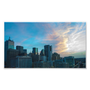 Sunrise Clouds over Dallas, Texas Photo Print