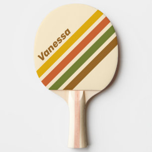 Sunrise Clover Angled Striping with Name Ping Pong Paddle