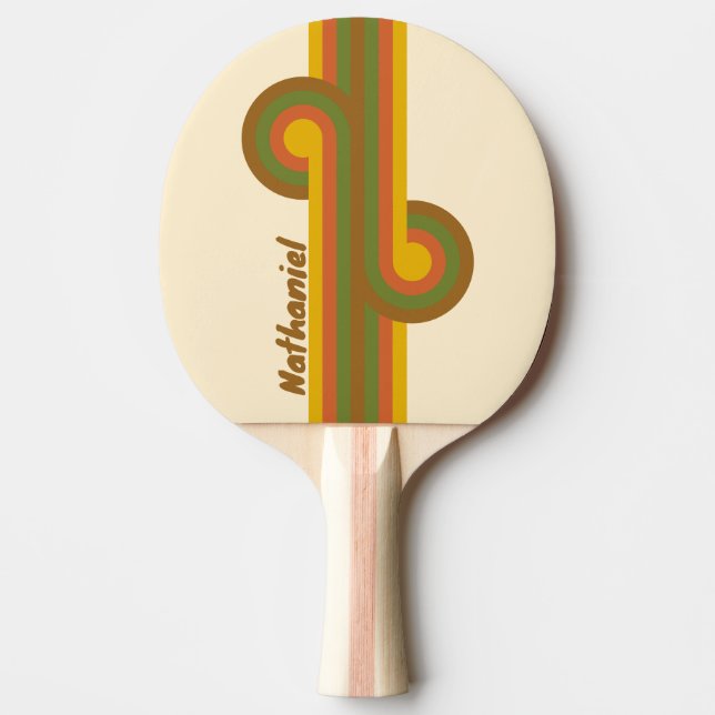 Sunrise Clover Stripe Loop with Name Ping Pong Paddle (Front)