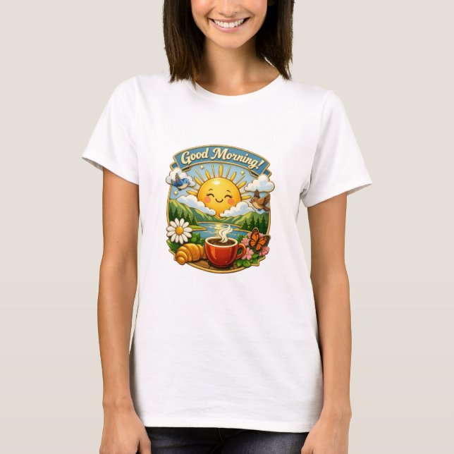 Sunrise Coffee by River T-Shirt (Front)