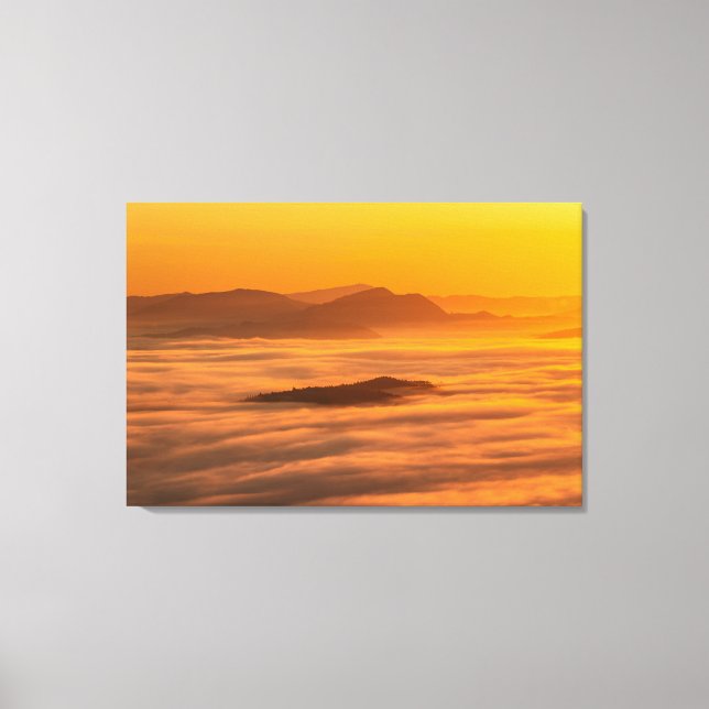 Sunrise colours and clouds canvas print (Front)