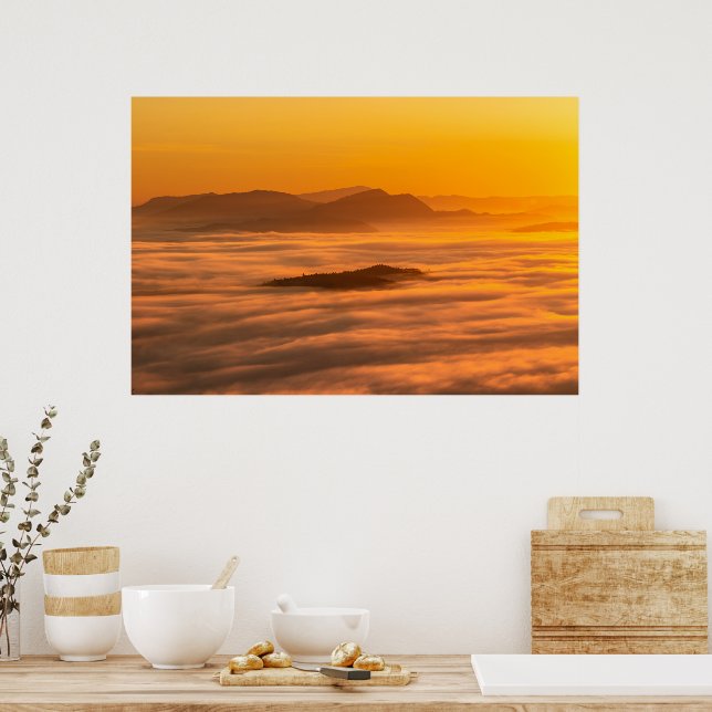 Sunrise colours and clouds poster (Kitchen)