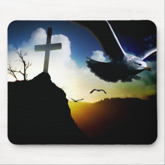 Sunrise Cross Mouse Pad