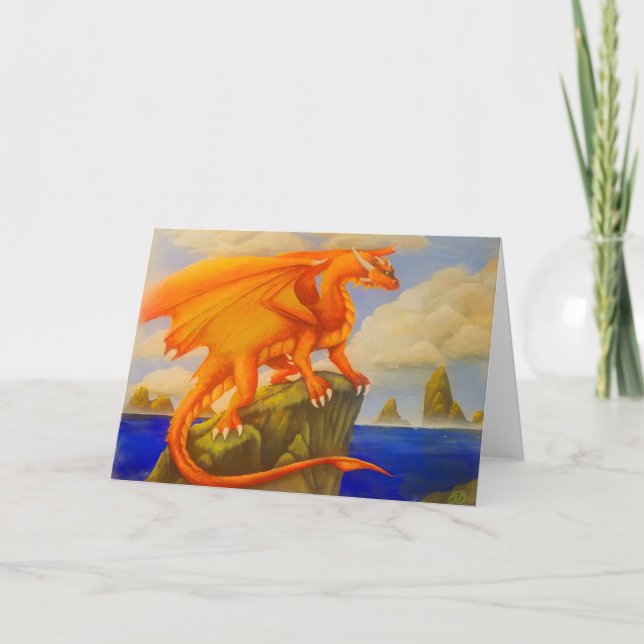 Sunrise dragon holiday card (Front)