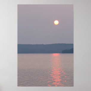 Sunrise, Elk Lake, Michigan. Poster