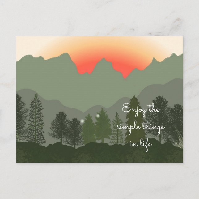 Sunrise Enjoy The Simple Things Postcard (Front)