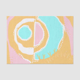 Sunrise Ethnic Circle - Pink Orange Spearmint Tissue Paper