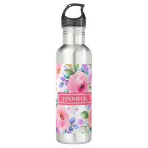 Sunrise Floral Boho Custom Name Design             710 Ml Water Bottle