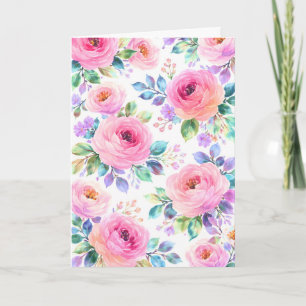Sunrise Floral Boho Custom Name Design             Card