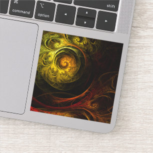 Sunrise Floral Red Abstract Art