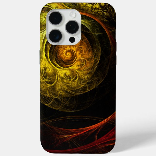 Sunrise Floral Red Abstract Art Case-Mate iPhone Case (Back)