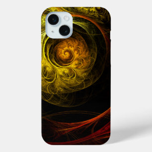 Sunrise Floral Red Abstract Art iPhone 15 Mini Case