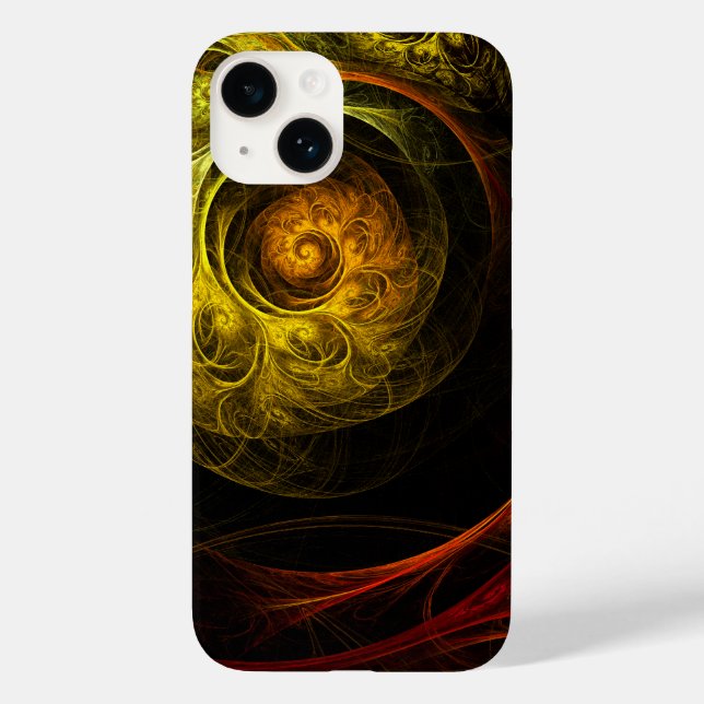 Sunrise Floral Red Abstract Art Case-Mate iPhone Case (Back)