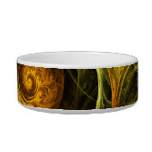 Sunrise Floral Red Abstract Art Cat Bowl (Right)