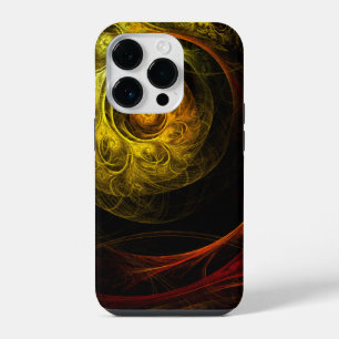 Sunrise Floral Red Abstract Art iPhone 14 Pro Case