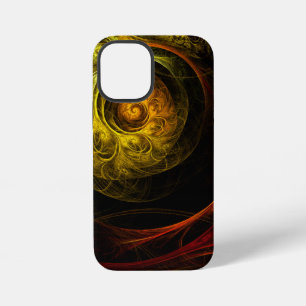 Sunrise Floral Red Abstract Art iPhone 12 Mini Case