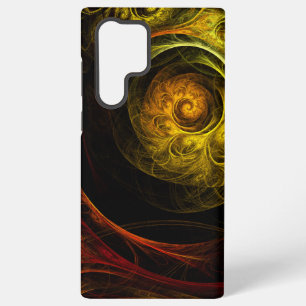 Sunrise Floral Red Abstract Art Samsung Galaxy Case