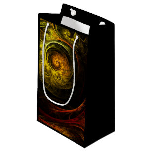 Sunrise Floral Red Abstract Art Small Gift Bag