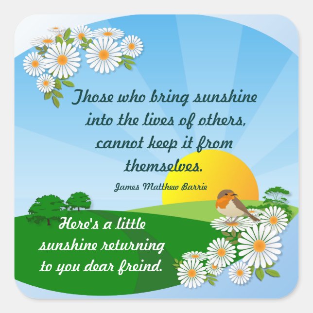 Sunrise  ~ Friendship Sticker # 2 (Front)