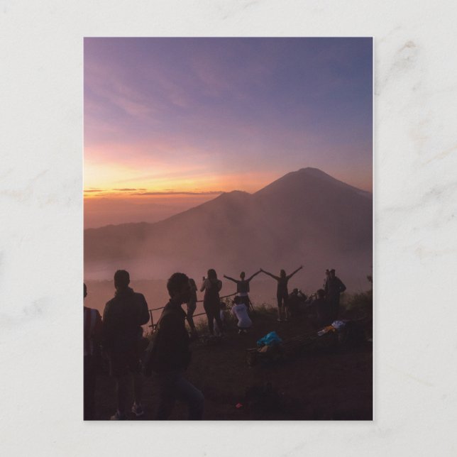 Sunrise from Mount Batur in Bali, Indonesia Postcard (Front)