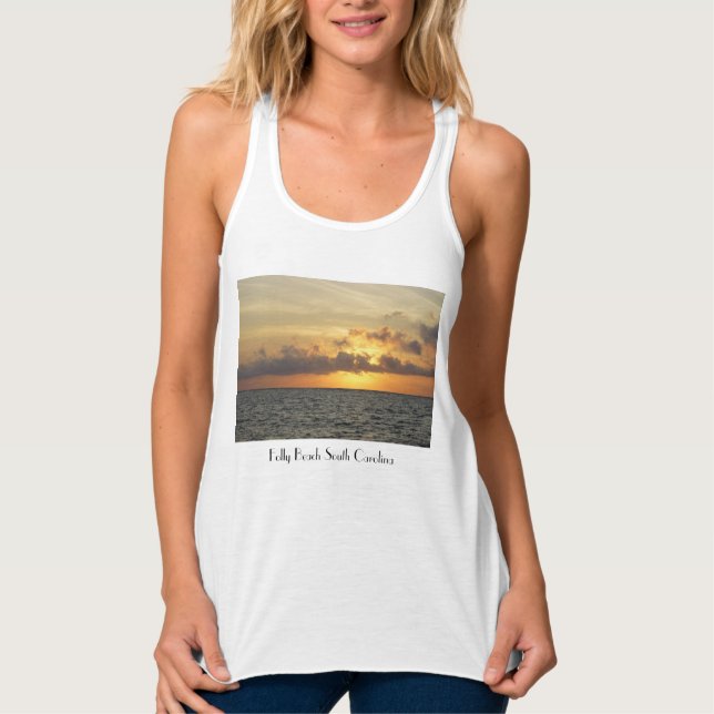 Sunrise Glory Folly Beach Tank Top (Front)