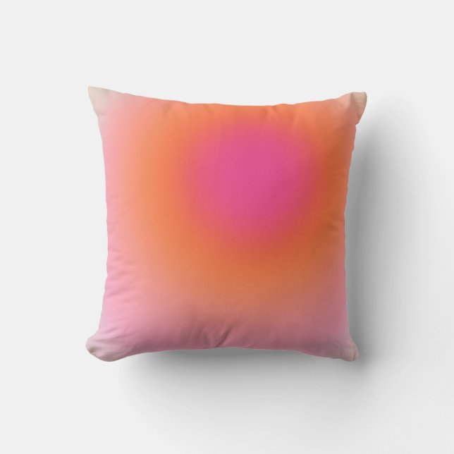 Sunrise Gradient - Beige Pink Orange Cushion (Front)