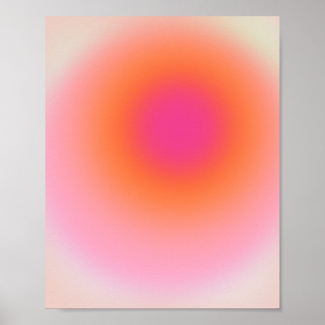 Sunrise Gradient - Beige Pink Orange Poster (Front)