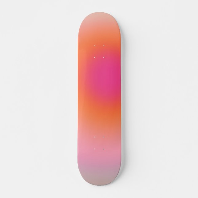 Sunrise Gradient - Beige Pink Orange Skateboard (Front)