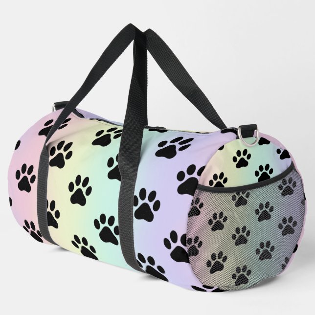 Sunrise Gradient Paw Print Pet Bag (Right Corner)
