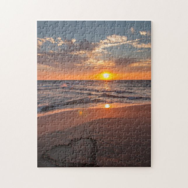 Sunrise Heart In Sand Jigsaw Puzzle (Vertical)