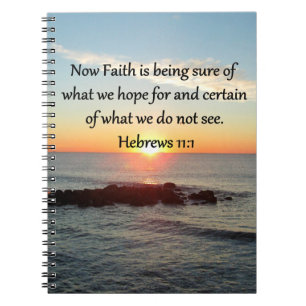 SUNRISE HEBREWS 11:1 PHOTO DESIGN SPIRAL NOTEBOOK
