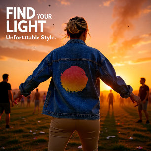 Sunrise in Cotton Candy Skies Denim Jacket