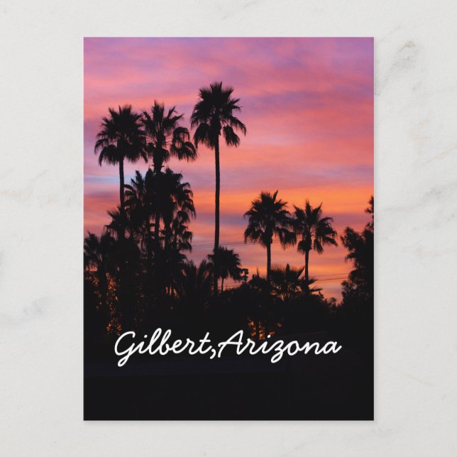 Sunrise in Gilbert, AZ Postcard (Front)