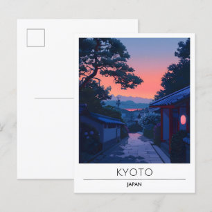 Sunrise in Kyoto Japan Travel  Postcard