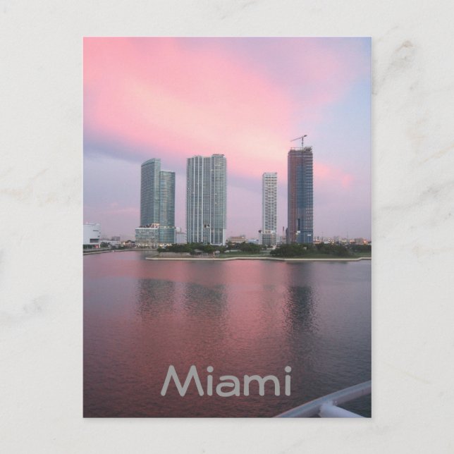 Sunrise in Miami Postcard (Front)