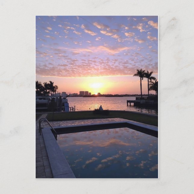 Sunrise in Miami Postcard (Front)