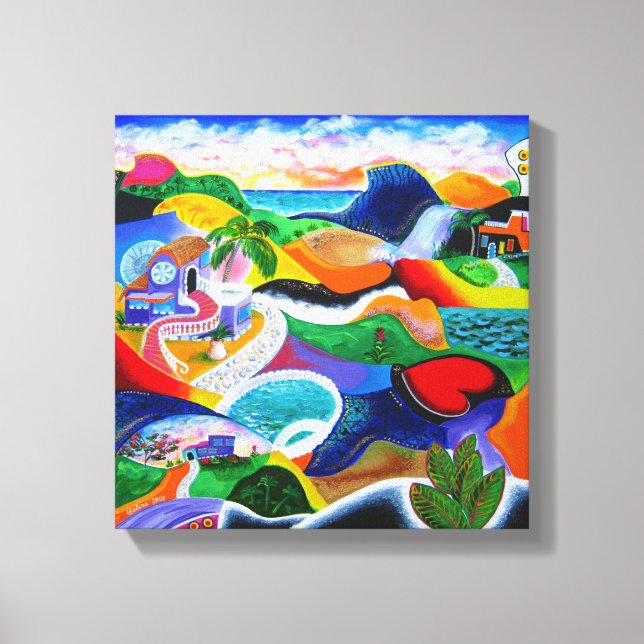 Sunrise in Puerto Rico Canvas Print (Front)