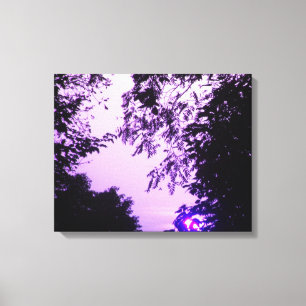 Sunrise in Purple Wrapped Canvas prints