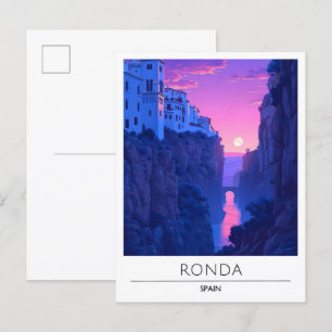 Sunrise in Ronda Spain Travel Postcard