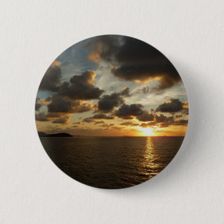 Sunrise in St. Thomas I US Virgin Islands 6 Cm Round Badge