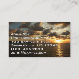 Sunrise in St. Thomas I US Virgin Islands Business Card