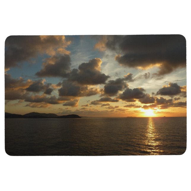 Sunrise in St. Thomas I US Virgin Islands Floor Mat (Front)