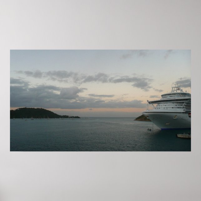 Sunrise in St. Thomas II Cruise Seascape Poster (Front)