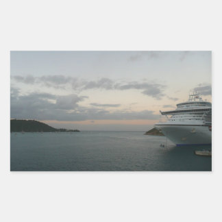 Sunrise in St. Thomas II Cruise Seascape Rectangular Sticker