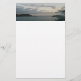 Sunrise in St. Thomas II Cruise Seascape Stationery