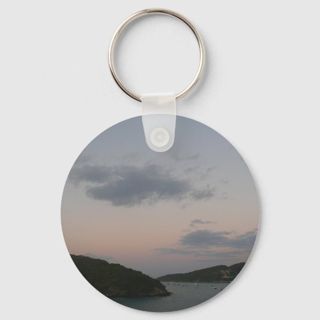 Sunrise in St. Thomas III US Virgin Islands Key Ring (Front)