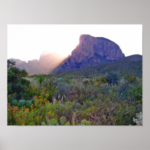 Sunrise in the Chisos, Texas Poster