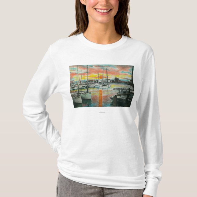 Sunrise in the Harbour T-Shirt (Front)