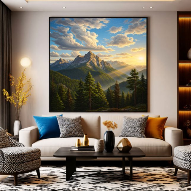 Sunrise in the Mountains Canvas Print (Creator Uploaded)
