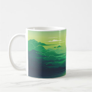 Sunrise in the sea illustration apparel,art,beauti coffee mug